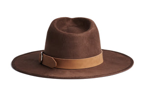 The Maple hat is the embodiment of timeless elegance. This dark brown fedora hat, accentuated with a tan synthetic leather trim, adds a touch of sophistication and classic charm to any ensemble, making it the perfect accessory for those who appreciate refined style that never goes out of fashion.