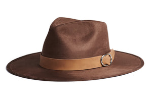 The Maple hat is the embodiment of timeless elegance. This dark brown fedora hat, accentuated with a tan synthetic leather trim, adds a touch of sophistication and classic charm to any ensemble, making it the perfect accessory for those who appreciate refined style that never goes out of fashion.