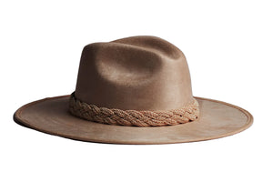 The Margot, the epitome of timeless sophistication. This camel-colored fedora hat&nbsp; exudes versatility, effortlessly elevating any outfit with its classic design, making it the perfect accessory for those seeking refined style that transcends seasons and occasions.