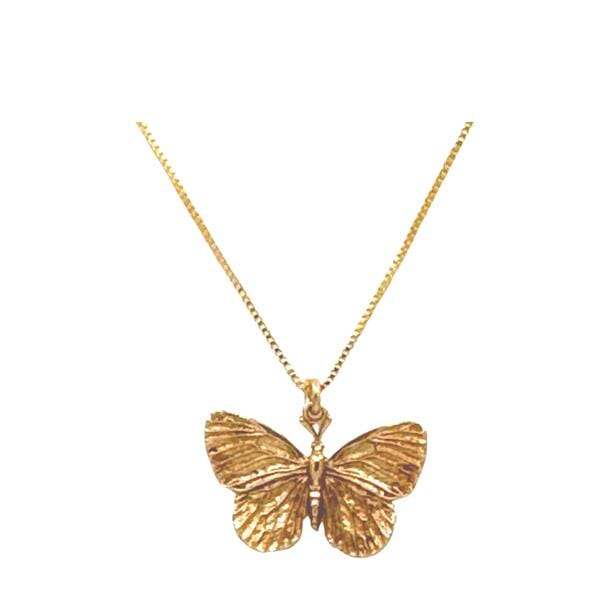 Accessorize with Athena Designs' Fly Away necklace, featuring a bronze butterfly charm that adds a playful touch to any outfit. Dance away with this dimensional accessory that's sure to turn heads.