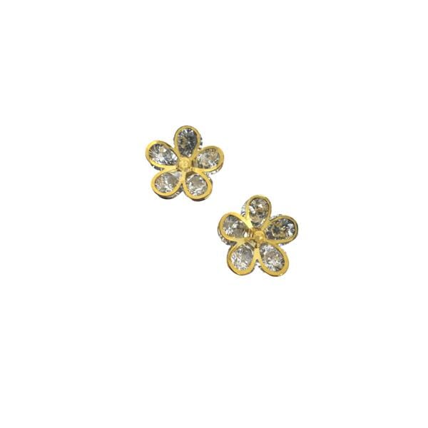 Add some sparkle to your everyday look with Athena Designs' crystal flower stud earrings. These delicate studs feature a fun and playful flower design, perfect for any quirky and stylish fashionista. So go ahead, flower power your outfit!