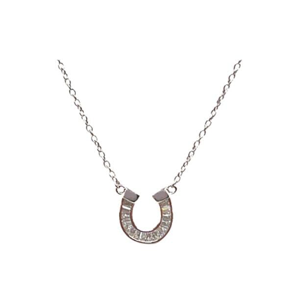 Ride into luck with the Athena Designs Simone necklace. This stunning pave micro crystal horseshoe necklace adds a touch of sparkle to any outfit. Don't horse around, grab this lucky charm and elevate your style game.