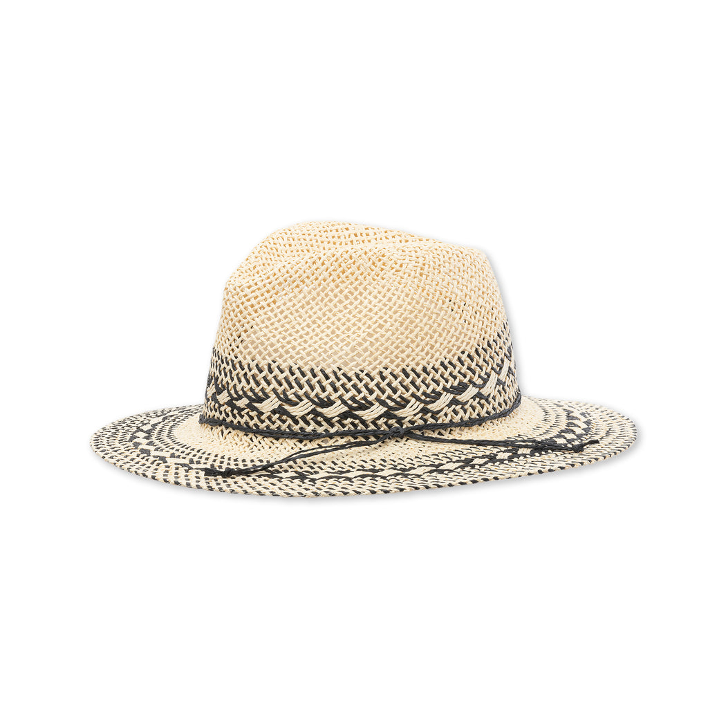 Step into sophistication with our Hayden Sun Hat, a perfect blend of classic elegance and modern flair. The contrasting weave colors add a stylish twist to this accessory, making it a versatile choice for any occasion. With an adjustable inner band for a customized fit and crafted from lightweight paper straw, this unlined hat seamlessly combines comfort and fashion for a timeless look.