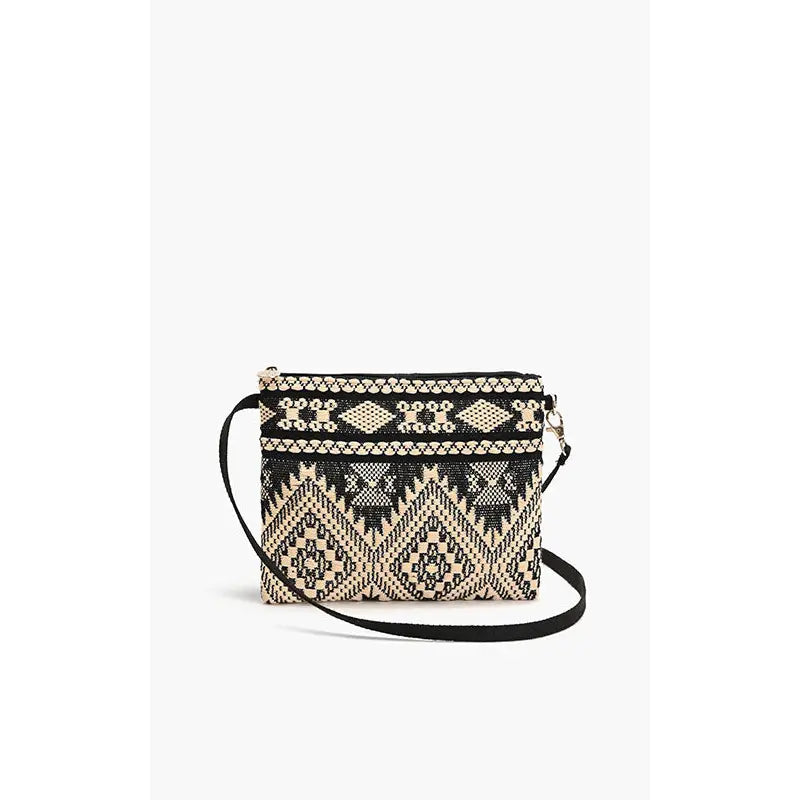 Elevate your accessory game with our Spring Clutch! This playful handheld treasure features a handwoven pattern jacquard with dazzling front beads that catch the light with every movement. 