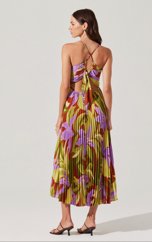 Step into sunshine with the Astr | Blythe maxi dress, blooming with a lively floral print that dances with every step. Its flowing silhouette offers comfort and freedom, perfect for twirling through warm days or making a statement at your next garden party. Embrace effortless charm and playful elegance wherever you go.