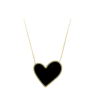 Be effortlessly cool with Athena Designs' Joan chain necklace. Made with gold-plated stainless steel and a bold black acrylic charm, this piece adds a touch of edge to any outfit.