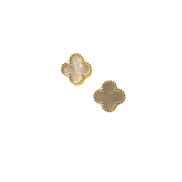 Add a touch of luck to your style with Athena Designs' Carol earrings! These charming studs feature mother of pearl clovers, perfect for any outfit. Who needs a four-leaf clover when you've got these beauties? (Plus, they'll make your mom proud!).