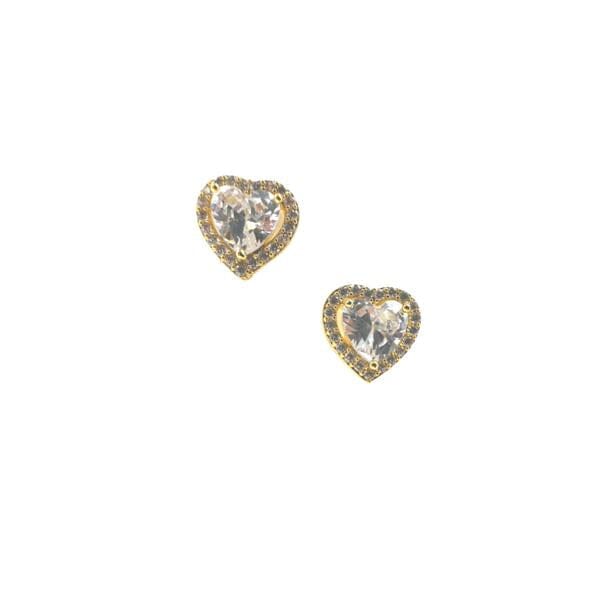 These Athena Designs earrings will win your heart with their crystal heart and gold vermeil post design. Show some love for your ears with this charming pair.