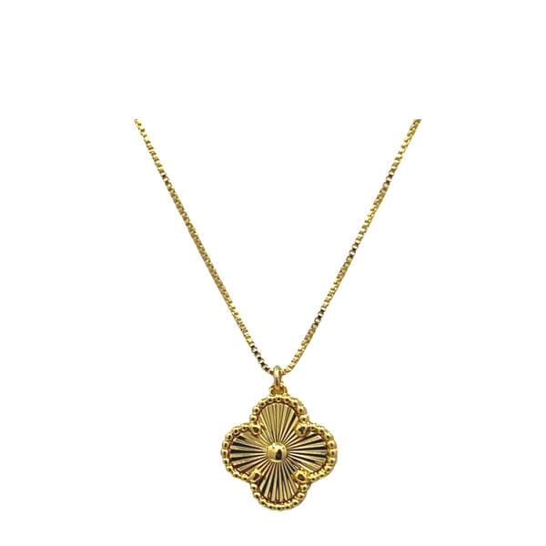 Get lucky with the Athena Designs Kamala necklace! Made with gold fill, this stylish necklace features a clover pendant, bringing good fortune wherever you go. Perfect for adding a touch of charm to any outfit. (Don't worry, we won't judge if you start carrying a rabbit's foot too!)