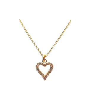 Make a statement with our Athena Designs Cally necklace featuring a playful open heart pendant adorned with sparkling cubic zirconia. Express your love or simply add a touch of sparkle to your outfit. A charming addition to any jewelry collection.