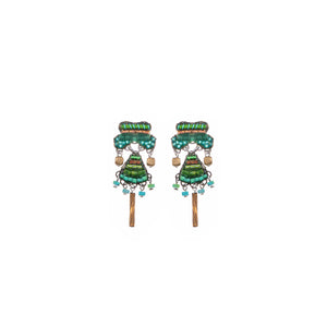 Add a pop of color to your outfit with Ayala Bar's Elena earrings! These funky green beaded earrings are perfect for making a statement and expressing your unique style. Don't be afraid to show off your playful side with these fun and quirky post earrings