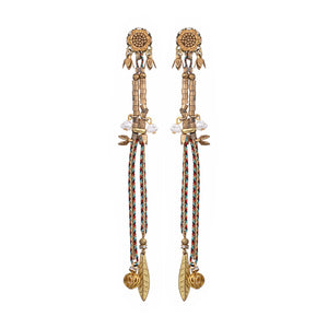 Add a golden touch to your style with Ayala Bar's Zara long earrings. These earrings add an elegant and playful flair to any outfit. (Ergh! Calm down there, Mr./Ms. Serious!)