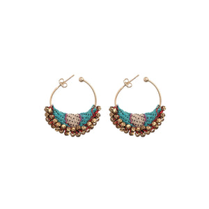 Add a pop of color to your outfit with Ayala Bar's Auriel turquoise hoop earrings! These vibrant earrings will brighten up any look and are perfect for adding a playful touch to your style. Hoops also symbolize eternity and wholeness, making them a meaningful and stylish choice for any occasion.