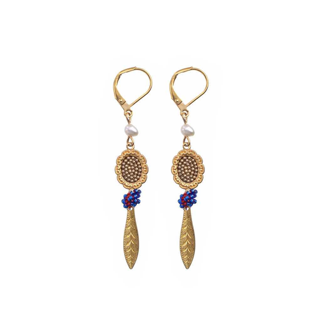 Add a touch of whimsy with Ayala Bar's Kula dangle earrings, made with shimmering gold for a playful (yet elegant!) statement. Elevate any outfit with these quirky earrings, perfect for those who don't take themselves too seriously.