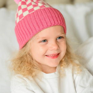 Bubu | Checker Pom Beanie