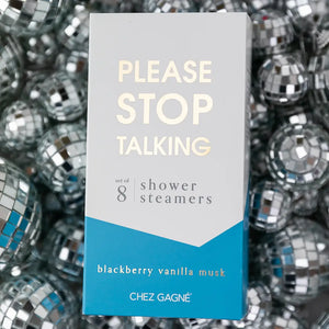 Need everyone in your house to STFU? We feel that. Get your mute button on with our aromatherapy shower steamers. Lock that bathroom door and let the intoxicating scent of musk, vanilla and blackberries take you to the mental retreat you need.