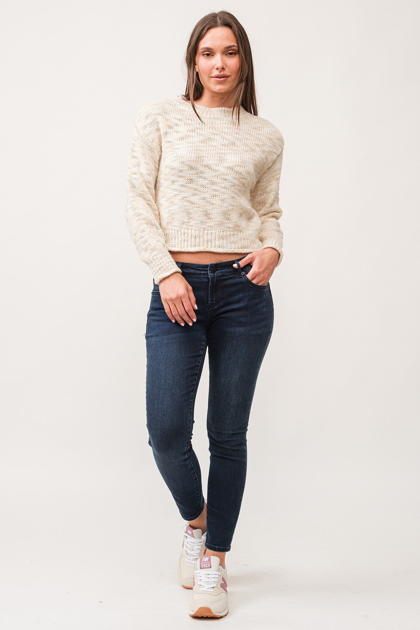 Indulge in the cozy and playful style of Dear John's Britney sweater. Made with space dyed yarn and a ribbed design, this sweater will keep you warm and stylish during chilly days. Embrace the quirky side of fashion with this unique and comfortable sweater.