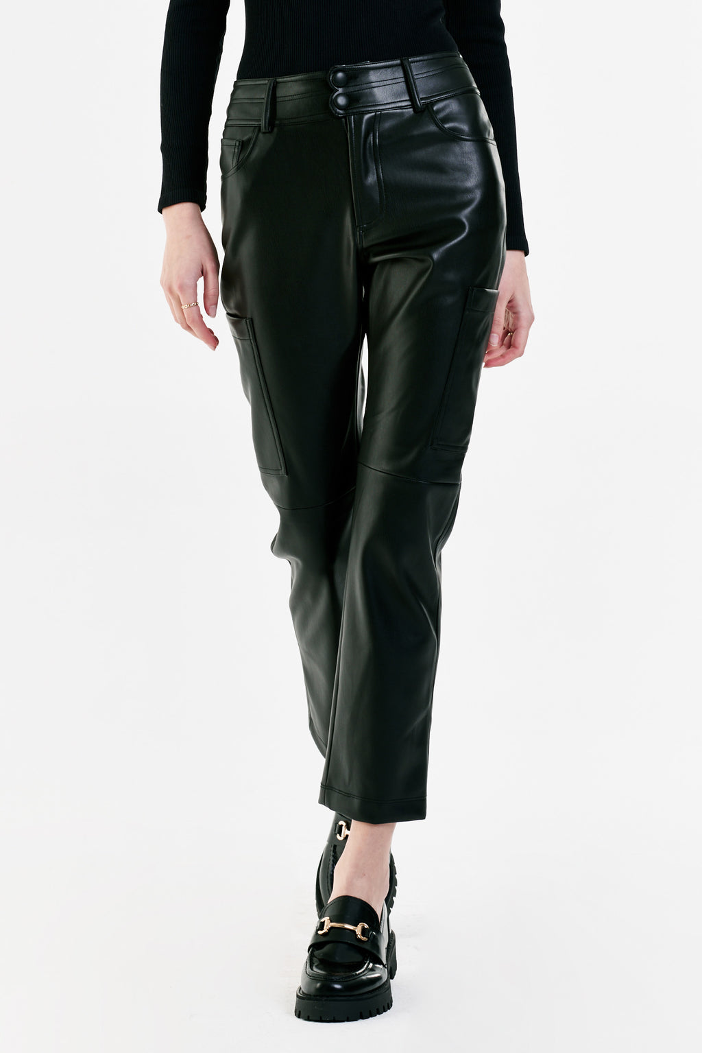 Step out in style with the Dear John | Brooklyn straight leg faux leather pant. Featuring a cool leather look, these pants are sure to be the envy of your friends, and the perfect way to make a statement! Rock on!