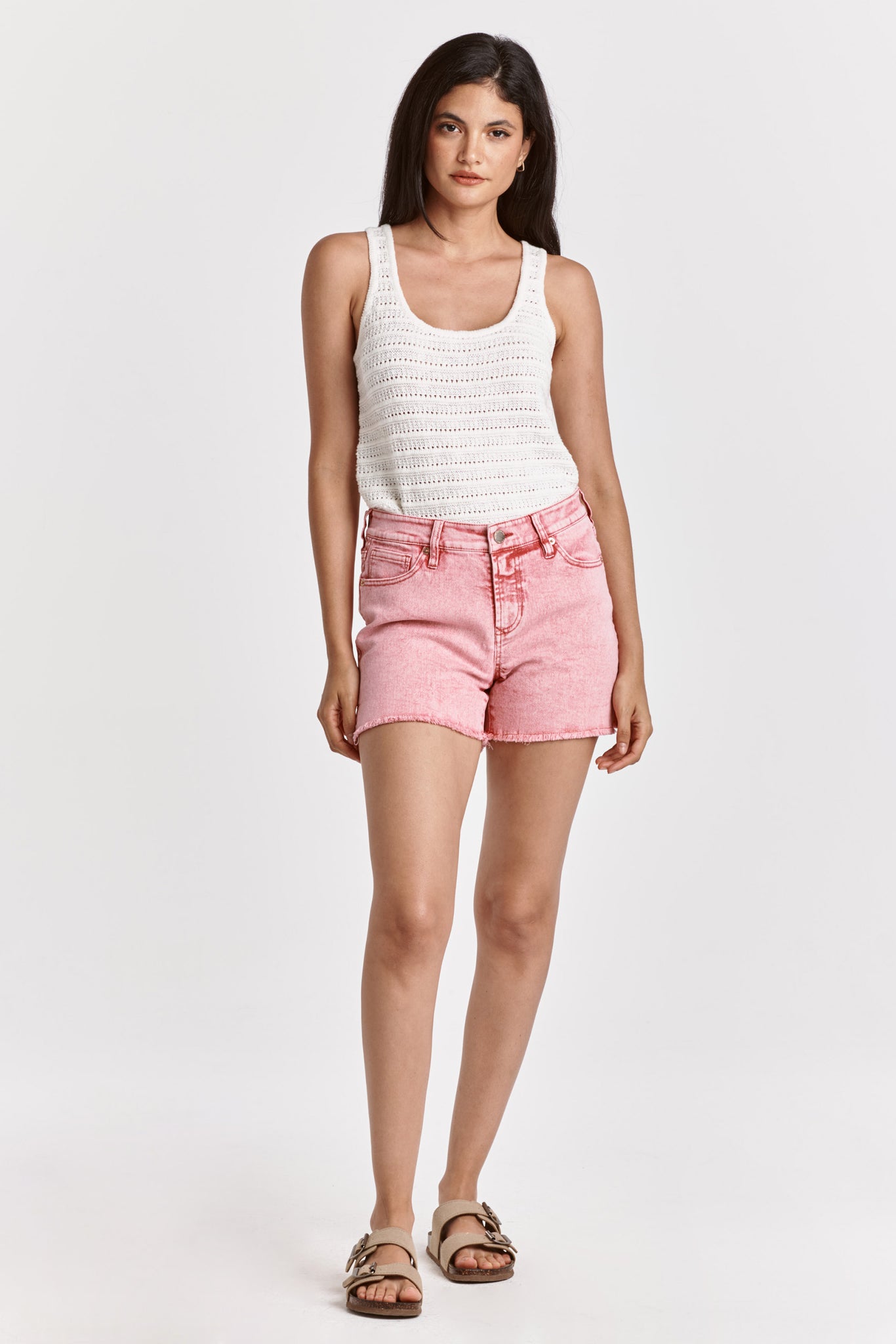 Get ready to show off those legs in our Dear John Gigi denim shorts! These mid-rise shorts feature a trendy frayed hem and are perfect for any summer adventure. Say goodbye to boring shorts and hello to style and comfort with Dear John Gigi!