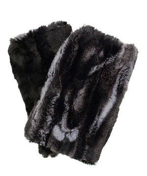 The Fingerless Gloves - Great for texting and keeping your hands toasty! A great, faux fur, cozy hand-warmer. This is one of our most popular products. Gloves are reversible to a complementary faux fur!