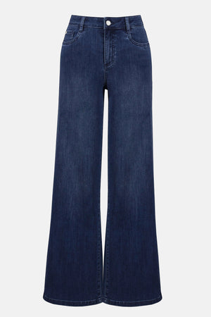 Pair of blue jeans on a white background