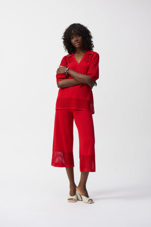 For a look that's on-trend and oh-so-comfortable, these pull-on culottes are sure to please. Cut from a luxuriously soft sweater knit blend, and featuring pointelle stitching at the hems, you'll delight in their cosy feel and chic details.