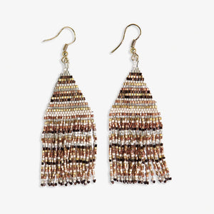 Lovers of petite fringe earrings, these are just what you need! Lightweight, yet impactful, these Luxe glass beads offer shimmer + shine like no other.