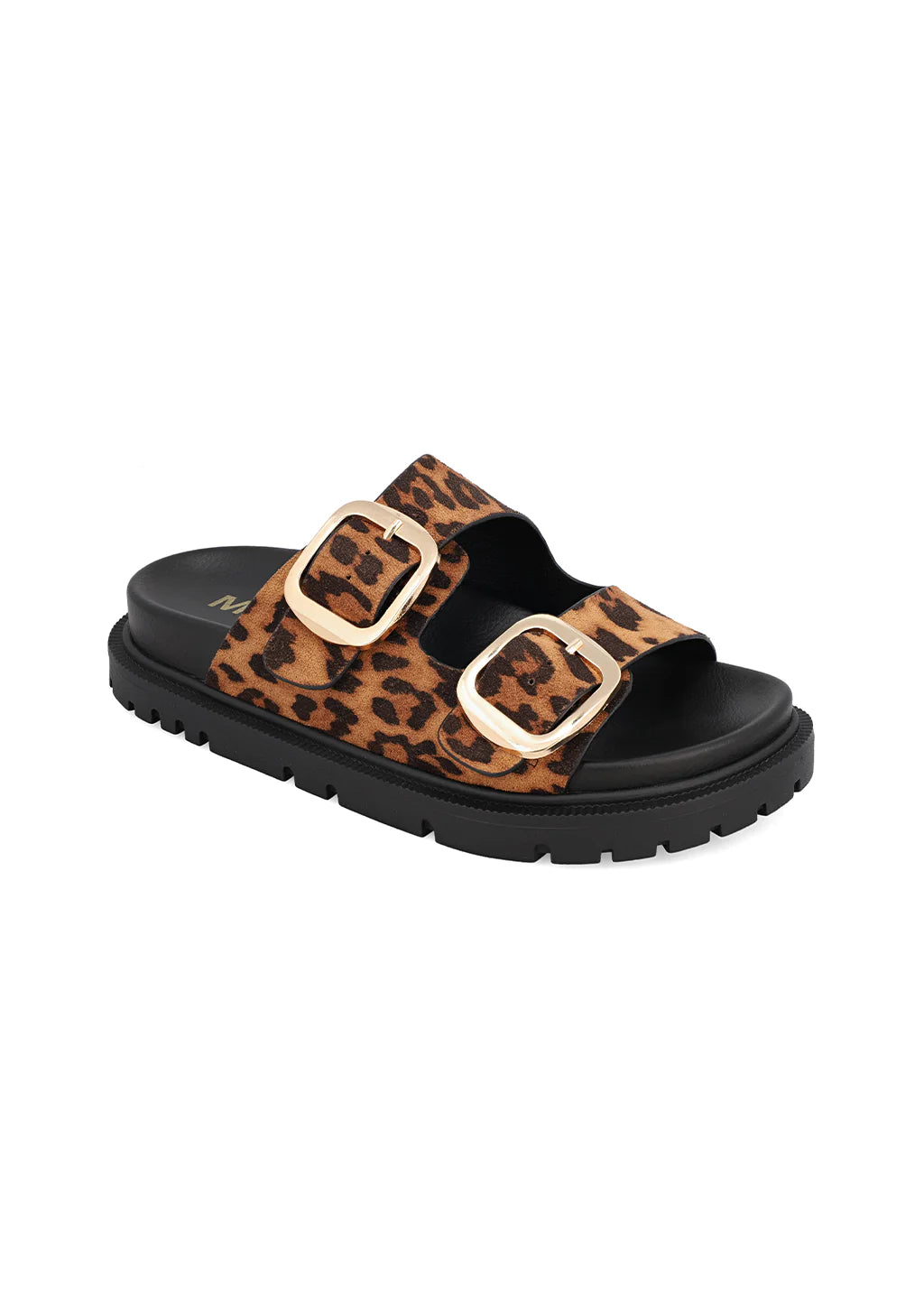 Your slide collection just got better with the GEN. This dual-buckle strapped sandal is perfect for the season. Featuring our MIA signature footbed and trendy design, she's your go to this summer. Now available in leopard print with chic gold buckles.
