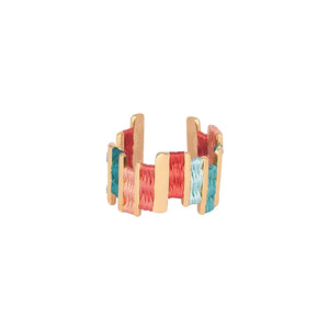 Add some color to your life with Mishky's Tunez ring. This multicolor woven plated ring is sure to spice up any outfit with its unique design. Stay stylish and playful with this fun accessory.
