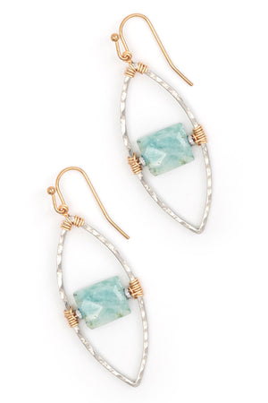Get the best of both worlds with Nakamol's Peas In A Pod earrings! These oval earrings feature a square center stone for a unique touch. The perfect addition to any outfit, let these earrings show off your playful and quirky side.
