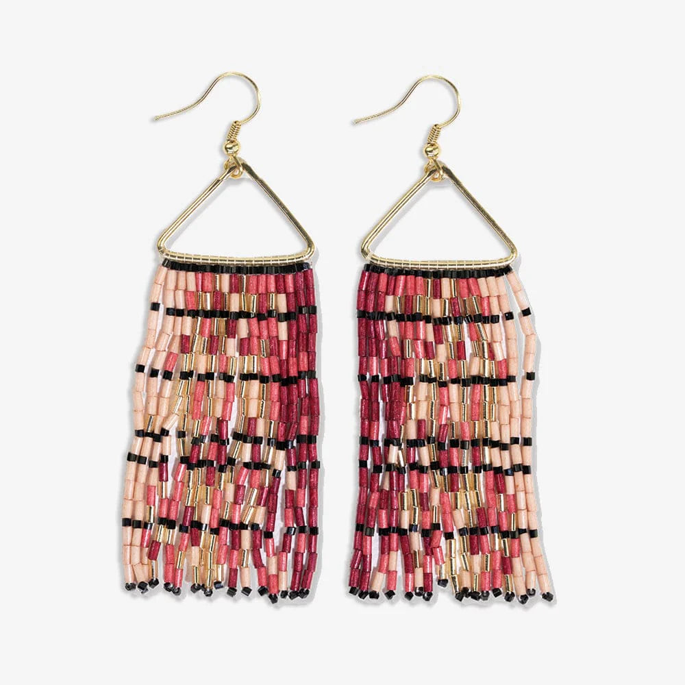 Make a stylish statement with the Patricia Mixed Luxe Bead Gradient Fringe Earrings from the Luxe Collection. These hanger earrings feature a captivating mix of navy beads, creating a stunning gradient effect. The fringe design adds movement and dimension to your look, while the precision-cut luxe beads ensure exceptional craftsmanship.