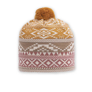 With a traditional Nordic-inspired pattern and warm Merino wool, the Isabetta beanie is ready for winter. This women's fine-gauge knit beanie is made in Italy and has a classic fit that's self-lined for no-itch comfort. It fits just over the top of the ear with a bit of room at the crown, and is topped off with a fun pom.