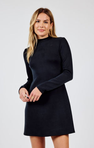 Step up your style game with the Sadie & Sage Hustle dress. This mock neck knit mini dress offers comfort and trendiness, perfect for taking on your day with confidence and flair. Get ready to hustle in style!