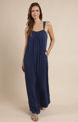Introducing the Breezy Lane jumpsuit from Sage the Label! This trendy frayed hem jumpsuit will have you feeling effortlessly chic. Perfect for a day out with friends or a date night, this jumpsuit is a must-have for any fashion-forward individual. Upgrade your wardrobe with Breezy Lane!