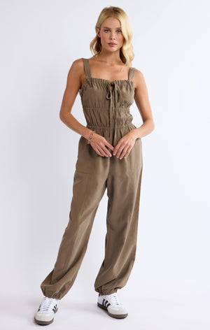 Playful and poetic, Sage the Label's She's Poetry jumpsuit features a gathered bodice- elegant and easy to wear, you'll feel like a true wordsmith in this!