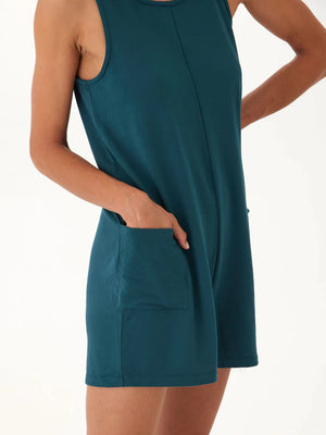 Made from our buttery soft Modal Terry fabric, this romper is the perfect one-and-done outfit for warm days or laid-back lounging. Designed with a relaxed fit, roomy pockets, and a clean front seam detail, it blends effortless comfort with a polished look.