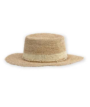 The women's Gia hat is made for sunny days that call for endless hours outside. The pretty raffia blend is lightweight and pliable with a smooth feel and a wide brim that keeps you covered on walks and picnics, or on lounge-filled, dreaming-of-vacation afternoons. Twisted strands of beaded raffia and a woven-in band of color add a fun, decorative touch. The flexible crown will form nicely to your head, with a soft band inside to keep you comfortable.