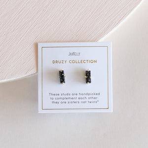 JaxKelly | Black Druzy Bar Stud