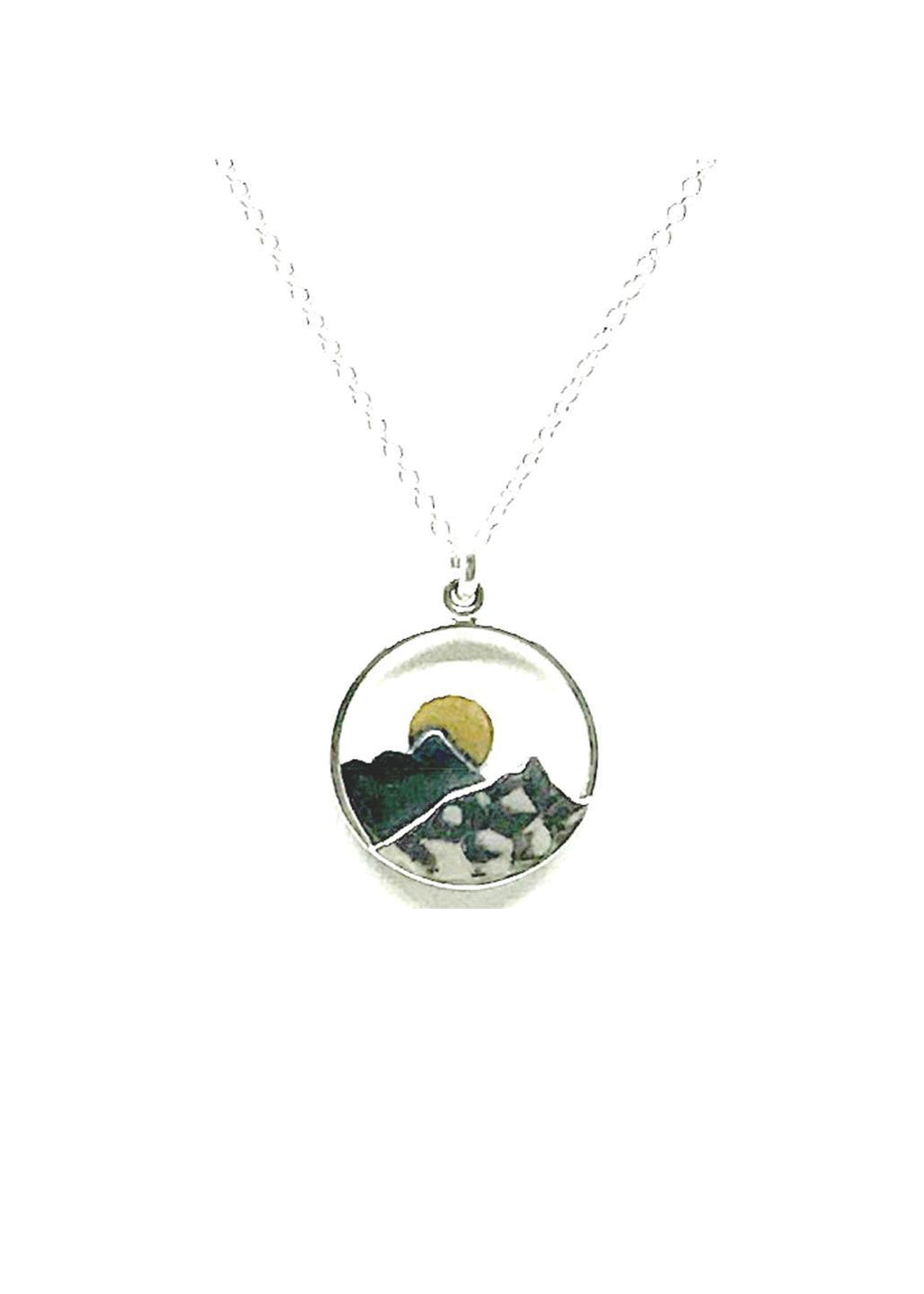 moon and mountain necklace