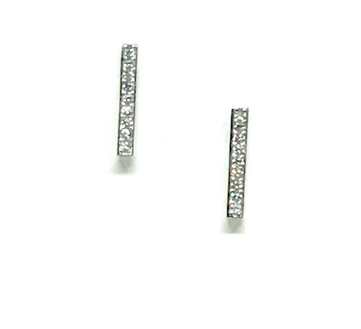 These sterling silver bar post earrings are the perfect accessory for those who want to add a touch of playfulness and fun to their look. Show off your unique and quirky style with these statement pieces.