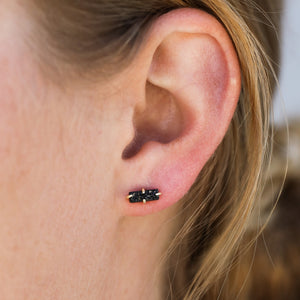 JaxKelly | Black Druzy Bar Stud