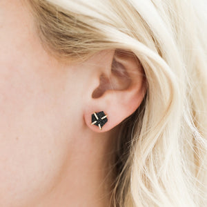 JaxKelly | Black Druzy Prong Earring